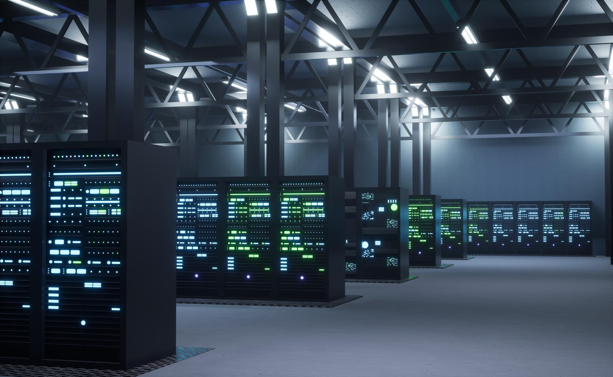 Server room representing Technological Infrastructure