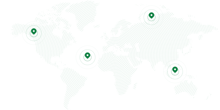 Map representing industries we serve